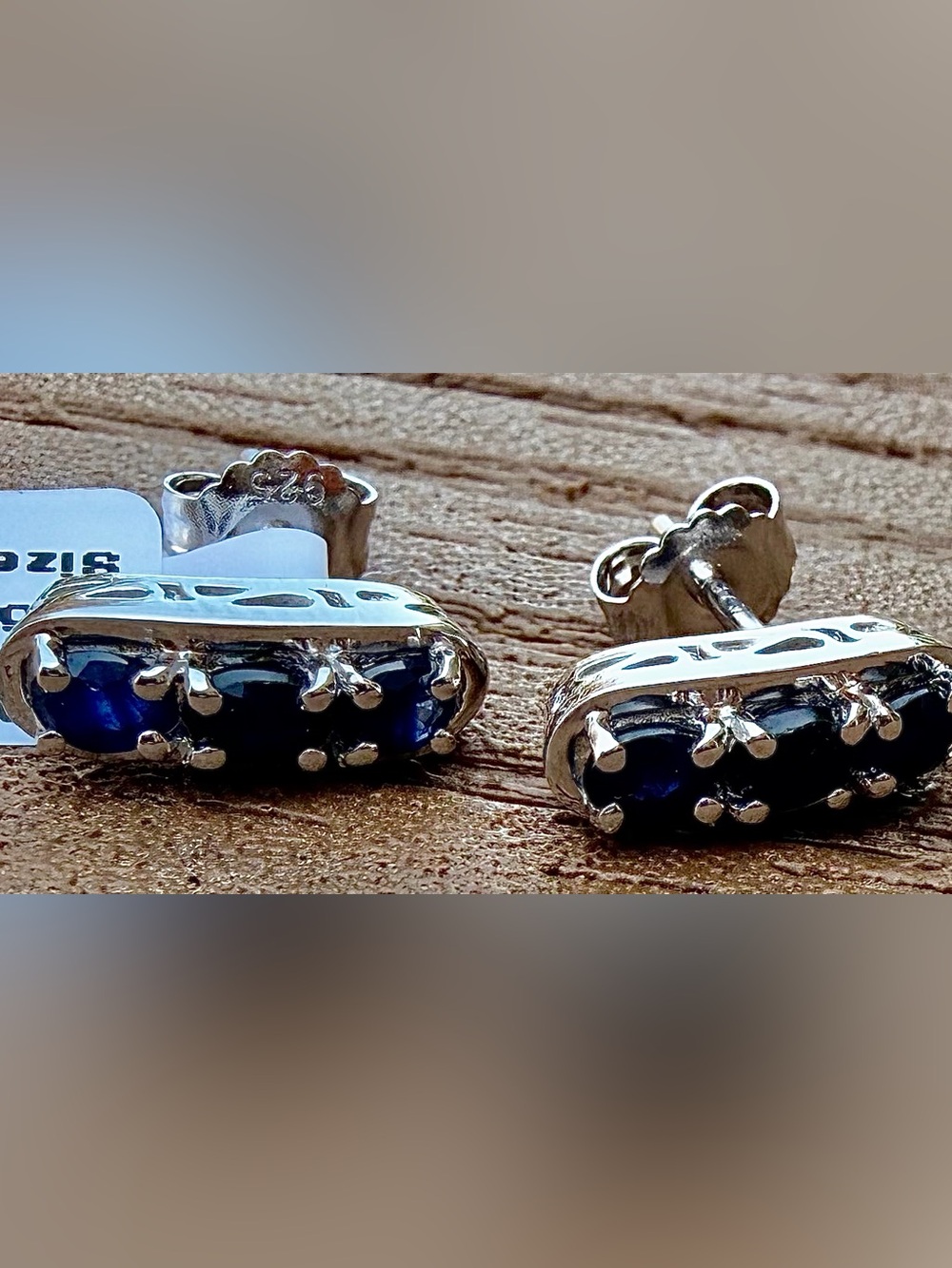 Gorgeous AA Natural Blue Sapphire 1.50 CTW Sterling Silver Stud Earrings